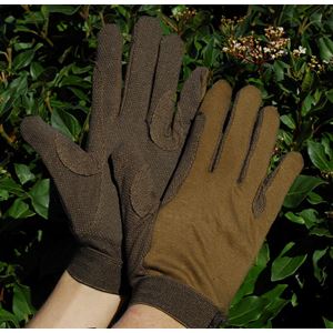 Rhinegold Cotton Pimple Palm Gloves (Brown)