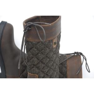 Rhinegold Elite Adults Georgia Tweed Leather Country Boots (Brown/Tweed)