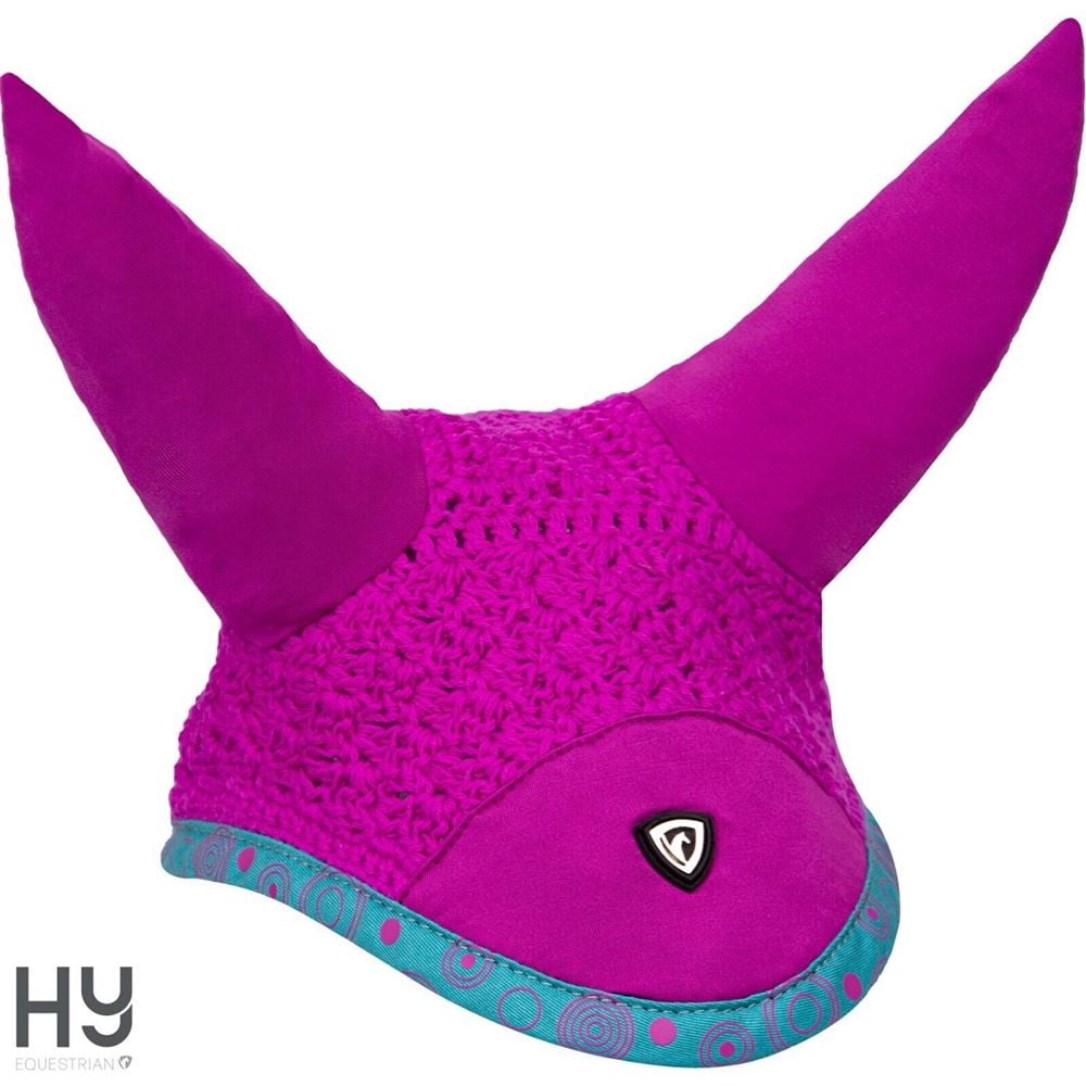 Hy Equestrian DynaMizs Ecliptic Fly Veil (Plum/Teal)