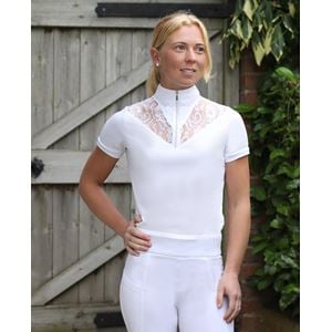 Hy Equestrian Lesley Ladies Show Shirt (White)