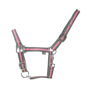 Hy Two-Tone Head Collar (Grey/Baby Pink)