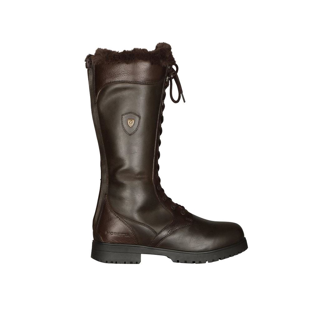 Shires Moretta Nola Lace Country Boots (Dark Brown)