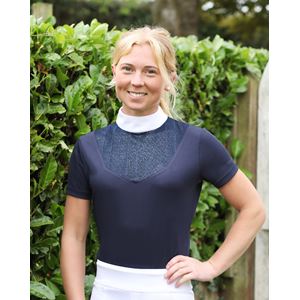 Hy Equestrian Lettie Ladies Show Shirt (Navy)