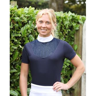 Hy Equestrian Lettie Ladies Show Shirt (Navy)