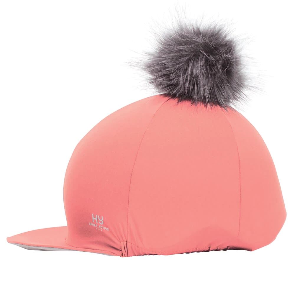 Hy Sport Active Hat Silk with Interchangeable Pom Pom (Coral Rose)