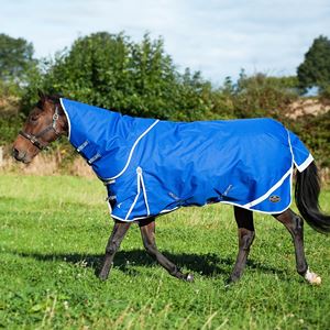 Gallop Trojan Xtra 300 Dual Turnout Rug & Neck Set (Royal Blue/Grey)