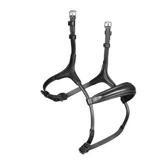 Shires Velociti Lusso Rolled Padded Cavesson Noseband (Black)