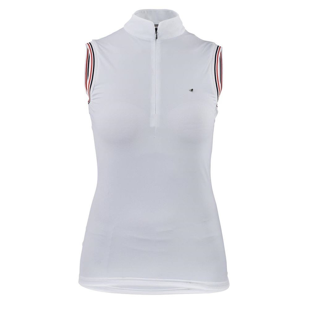 Shires Aubrion Arcaster Ladies Sleeveless Show Shirt (White)