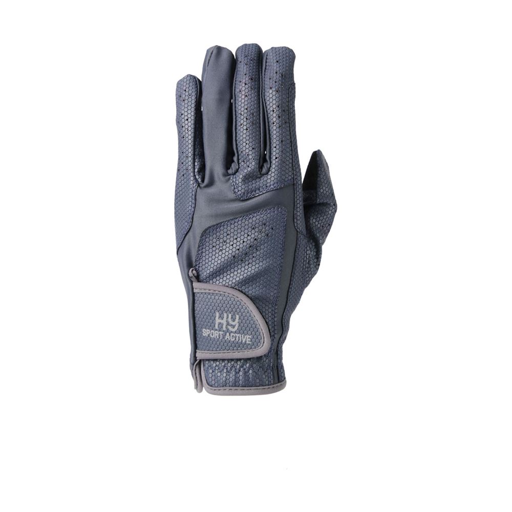 Hy Sport Active Riding Gloves (Navy/Pencil Point Grey)