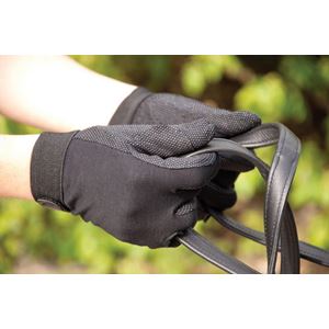 Rhinegold Cotton Pimple Palm Gloves (Black)