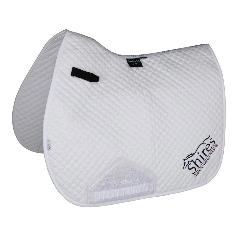 *barcodes* Shires Branded GP Saddlelcoth (White)